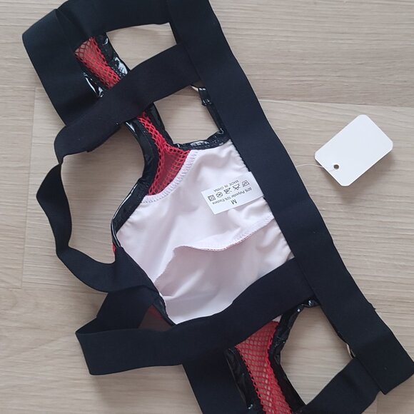 Jockstrap rouge et noir - Picture 6 of 8